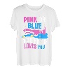 Rosa Oder Blau Dein Vater Liebt Dich Gender Reveal Party T-Shirt