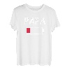 Herren Papa Akku leer Daddy Batterie Vater Energie leer - Papa Akku T-Shirt