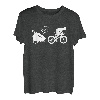 Schneller Papa Spruch für Triathleten mit Fahrradanhänger T-Shirt