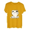 Niedliche schwarz-weiße Bleistiftzeichnung von Frosch T-Shirt