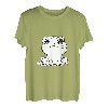Niedliche schwarz-weiße Bleistiftzeichnung von Frosch T-Shirt