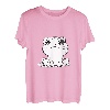 Niedliche schwarz-weiße Bleistiftzeichnung von Frosch T-Shirt