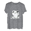 Niedliche schwarz-weiße Bleistiftzeichnung von Frosch T-Shirt
