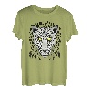Leopard Cheetah für Männer Frauen Kinder Grafik mit gelben T-Shirt