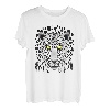 Leopard Cheetah für Männer Frauen Kinder Grafik mit gelben T-Shirt