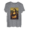 Lustige Sarcasm Ölgemälde Mona Lisa Face Off Her Gesichtsmaske T-Shirt