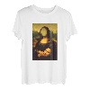Lustige Sarcasm Ölgemälde Mona Lisa Face Off Her Gesichtsmaske T-Shirt
