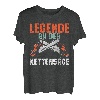 Herren Legende an der Kettensäge lustiges Waldarbeiter T-Shirt