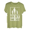 Herren Stolzer Papa von 2 Kinder Vater Vintage Vatertagdesign T-Shirt