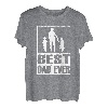 Herren Stolzer Papa von 2 Kinder Vater Vintage Vatertagdesign T-Shirt