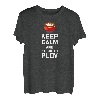 Russia Keep Calm Plov Plow Reis Lustiger Holz Russen Spruch T-Shirt