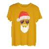 Weihnachtsmann Mütze Sonnenbrille Bart Santa Presentidee T-Shirt