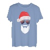 Weihnachtsmann Mütze Sonnenbrille Bart Santa Presentidee T-Shirt