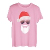 Weihnachtsmann Mütze Sonnenbrille Bart Santa Presentidee T-Shirt