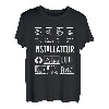 Herren Installateur TShirt Lustig Spruch Beruf Baustelle Hinweise T-Shirt