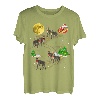 Deerhound Rentier Weihnachten Santa reiten Hunde Geschenk T-Shirt