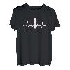 Fluglotse Fluglotsin Herzschlag Flugverkehrsleiter Geschenk T-Shirt