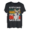 Herren Best Corgi Dad Ever Bester Hunde Papa Vatertag T-Shirt