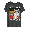 Herren Best Corgi Dad Ever Bester Hunde Papa Vatertag T-Shirt