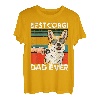 Herren Best Corgi Dad Ever Bester Hunde Papa Vatertag T-Shirt
