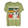 Herren Best Corgi Dad Ever Bester Hunde Papa Vatertag T-Shirt