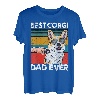 Herren Best Corgi Dad Ever Bester Hunde Papa Vatertag T-Shirt