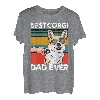Herren Best Corgi Dad Ever Bester Hunde Papa Vatertag T-Shirt