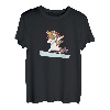 Lustiges buntes Einhorn-Regenbogen, Snowboard-Geschenk. T-Shirt