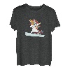 Lustiges buntes Einhorn-Regenbogen, Snowboard-Geschenk. T-Shirt
