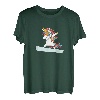 Lustiges buntes Einhorn-Regenbogen, Snowboard-Geschenk. T-Shirt