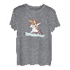 Lustiges buntes Einhorn-Regenbogen, Snowboard-Geschenk. T-Shirt