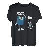 Diskette Und USB Vater Und Sohn Nerd Geek Computer T-Shirt