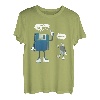 Diskette Und USB Vater Und Sohn Nerd Geek Computer T-Shirt