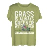 Gras ist immer grüner mit Papa Alles Gute zum Vatertag T-Shirt