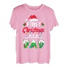 Herren First Christmas As A Dad Schwangerschaft verkünden Weihnachtsmann T-Shirt