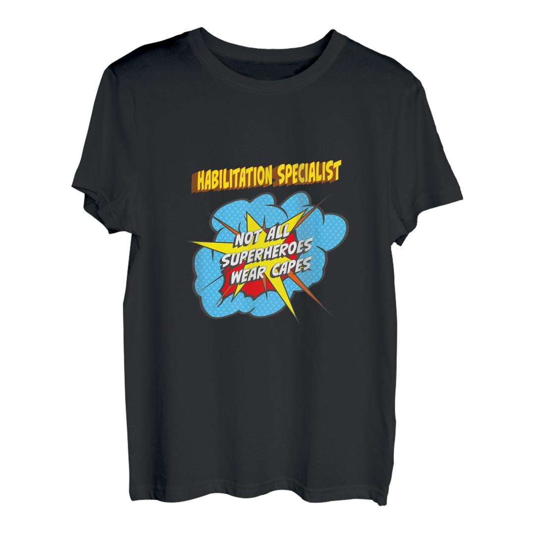 Habilitationsspezialist Lustiger Superhelden-Job T-Shirt