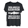 Zum Angeln geboren zur Schule gezwungen Angler Design T-Shirt
