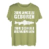 Zum Angeln geboren zur Schule gezwungen Angler Design T-Shirt