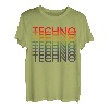 Herren Bisexual Gay Queer Trans LGBTQ Rainbow Music I Love Techno T-Shirt