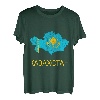 Kasachstan Karte Umriss Kazak Kasachische Flagge Kasache T-Shirt