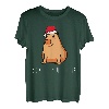 Ok I Pull Up Capybara Weihnachtspyjama Tier Weihnachtsmütze T-Shirt