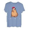 Ok I Pull Up Capybara Weihnachtspyjama Tier Weihnachtsmütze T-Shirt