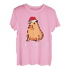 Ok I Pull Up Capybara Weihnachtspyjama Tier Weihnachtsmütze T-Shirt