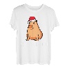 Ok I Pull Up Capybara Weihnachtspyjama Tier Weihnachtsmütze T-Shirt