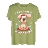Weihnachten Hund Welpe Weihnachtsmann Mütze Winterwunderland T-Shirt