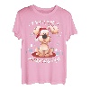 Weihnachten Hund Welpe Weihnachtsmann Mütze Winterwunderland T-Shirt