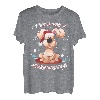 Weihnachten Hund Welpe Weihnachtsmann Mütze Winterwunderland T-Shirt
