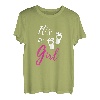 Damen Schwangerschaft Verkündung T-Shirt It's a Girl Geschenkidee
