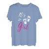 Damen Schwangerschaft Verkündung T-Shirt It's a Girl Geschenkidee