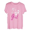 Damen Schwangerschaft Verkündung T-Shirt It's a Girl Geschenkidee